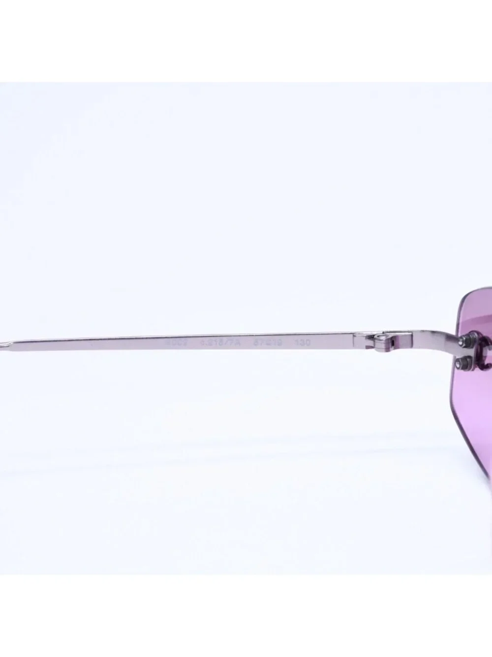 Chanel Rimless Sunglasses Eyewear CC Logo Purple